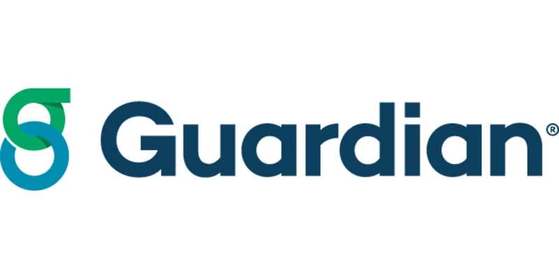 A logo of the company guardi