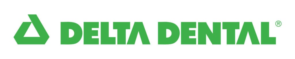 A green logo of the company delta dental.