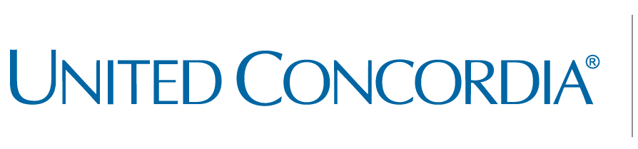 A blue and white logo of concur